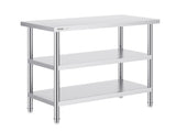 Stainless Steel Food Prep Table, 18 x 36 x 34 Inch Commercial Kitchen Worktable, with 2 Adjustable V952-CFBXGGZTSCGZKRMMXV0