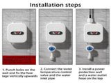 Mini Electric Instant Tankless Hot Water Heater Under Sink Shower Water System V201-HS001WH-AU