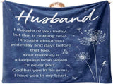 Sympathy Memorial Gifts for Loss of Husband, Soft Flannel Memorial Blanket, Remembrance Condolences V1258-DP02-C-1143