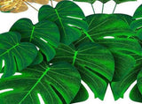 70pcs Simulated Palm Leaves Decorative Practical 10 Kinds Fake Faux Jungle Leaf Set for Home V1294-YM0512-3115220123111