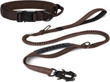 Tactical Dog Collar and Leash Set, Shock Absorbing Bungee Adjustable Strong Collar with V1259-DP01-A-4641