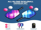 Everfit Pickleball Paddle Set Fibreglass Racquet Honeycomb Core With Bag PB-B-PADDLE-PBX2