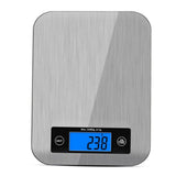 Digital Kitchen Scale Plated Silver LCD Display Easy Unit Switch Peeling Function V1366-AZ2-W-13964