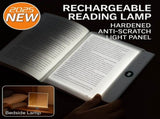 Flat Book Light, Rechargeable LED Reading Light with 3 Colors & Timer, Dimmable Full Page Panel V1366-AZ2-W-10669