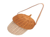 Kids Rattan Storage Basket Hand Woven Decorative Acorn Shaped Basket Bag for Boys Girls Photography V1294-YM0703-3115230034712