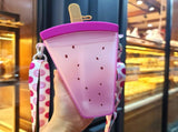 JWDX Glass and Bottle Clearance! Cute Watermelon Straw Water Bottle Ice Cream Popsicle Cup with V1189-LWWAL-20260325-02968