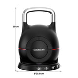 Powertrain Adjustable Kettlebell 20kg 7 in 1 Weight Selection Set w/Quick One Hand Adjustment S AKB-XDB-20