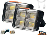 Mini Solar Rechargeable Multifunctional Searchlight, Solar Flashlight Rechargeable, Orange Flood V1366-AZ2-W-11594