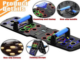 Smart Push-Up Bar with Counter & Timer Foldable Home Workout Board for Chest, Shoulders, Back & V1107-CS-FWCXLB