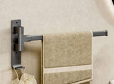 4-Arm 180&deg Swivel Space Aluminum Towel Rack, Wall Mount Rustproof Swing Out Towel Bar With Bottom V1366-AZ2-W-16943