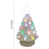 18.8cm Lighted Ceramic Christmas Tree Christmas Tabletop Decorations Christmas Lights V1294-YM0717-10352342