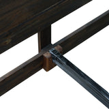 Bed Frame King Size in Solid Wood Veneered Acacia Bedroom Timber Slat in Chocolate V43-BED-NOWKCH