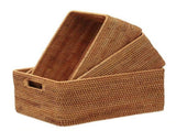 Rattan Storage Basket Desktop Utility Organizer Woven Storage Basket for Coffee Table V1294-YM0714-210910DY05-2