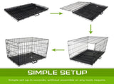Wire Dog Cage Foldable Crate Kennel 48in with Tray PINK Cover Combo V274-PET-WCCV48-PK