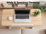 Artiss Adjustable Laptop Desk Mobile Bedside Table Hidden Storage Wood LA-DESK-C-STO-LW
