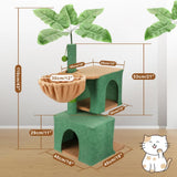 VaKa 1.1M Cat Tree Scratching Post Palm Tree Cat Post Dangling Balls Cat Toy V465-51028
