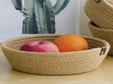 3 Piece Cotton Rope Woven Storage Basket Set Round Cotton Linen Storage Basket for Desktop V1294-YM0703-3117230008411