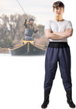 Waist Pants, Thickened Rain Boots, Water Pants with PVC Waterproof, Anti Slip, Wear-Resistant V1107-133-68369-BLU-36