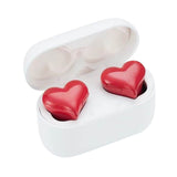 Heart Shaped Earbuds, Stylish Headphones HiFi Stereo Sound Waterproof Bluetooth 5.3 Earphones with V1189-LWWAL-20260401-05259