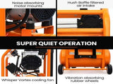 Unimac 16L Silent Oil-Free Electric Air Compressor, 116PSI Portable with Wheels and Handle, Twin V219-TOLACMUM1C6VA