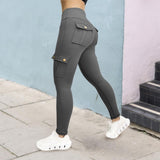 Thick High Waist Yoga Pants with Pockets High Waist High Elasticity Yoga Pants with Pockets Workout V1370-AZ4-19689