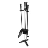 Fireplace Tool Set, 4 PCS Fire Tool Set and Holder with Three-Prong Stand, Ash Shovel, Brush, Fire V952-BLGJTJ4JTSZGOB6QI001V0