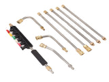 Pressure Washer Extension Wand 5 Straight Rod 3 Curve Rod Set Power Washer Lance with 6 Nozzles V1294-YM0703-3111230025811