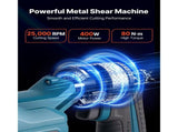 Metal Shear, Sheet Metal Cutter Cordless with 360-Degree Pivoting Head, Double Blades, 25000 RPM V952-WSJSJQJJSBDDOYCP9001V9