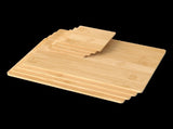 Toque 8 Pcs Natural Bamboo Placemat Coaster Storage Dish KT1015-AU