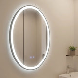 Oval Mirror LED Anti-Fog Illuminated Bathroom Living Room V63-840651