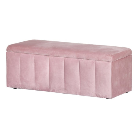 Artiss Storage Ottoman Blanket Box 103cm Velvet Pink OTM-8101-VEL-PK