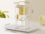 Yellow Refrigerator Beverage Dispenser with Faucet and Plastic Fruit Filter 3.5L Cold Water Jug V888-ELOSUNG43568