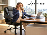 Artiss Massage Office Chair Executive Computer Gaming Chairs Black PU Leather MOC-09M-2P-BK