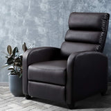Artiss Recliner Armchair Brown Faux Leather Bolivia RECLINER-A4-BR