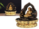 LED Lighted Tabletop Fountain Resin Water Fountain Ornaments Meditating Buddha Statue Home V1294-YM0901-3111200176312