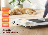 Everfit Treadmill Electric Walking Pad Incline Under Desk Home Gym 380mm White TMILL-380-INC-WH