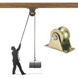 4 pcs Lifting Pulley, U-Groove Caster, Lifting Caster, Groove Wheel Cable Pulleys For ROpes Rail V1188-MS-227-0428