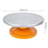 12in Round Sculpting Wheel Silver Model Making Turntable Ceramics Pottery Tool V1369-AZ3-W-15541