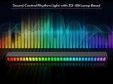 RGB Sound Control Rhythm Lights 3 PCS 32 LED 18 Colors Audio Spectrum Mode 5 of Speed 4 V1294-YM0901-H43033B-3
