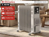 Dimplex 2.4kW Oil Column Heater with Turbo Fan 9 Fin Portable Radiator OCR24FA