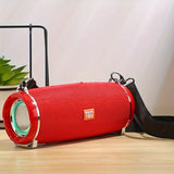 Portable Wireless Speaker Bluetooth Speaker Flashing LED Lights Party Speaker - Red - Size 01 V1106-791-25188-RED-01