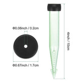 100-Pack Floral Water Tubes, 4 Inch/ 10cm Plastic Floral Tubes with Rubber Caps for Flower V1370-AZ4-11602