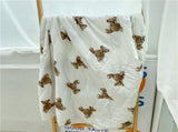 Air Conditioning Blanket Quilt Lightweight Bear Pattern Summer Blanket for Noon Break 150x200 V1294-YM0716-3117220185111