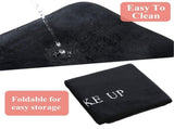 Black Makeup Vanity Table Mat - Desktop Protector Pad for Dressing Tables and Beauty Counters V1369-AZ3-W-13475