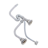 Kitchen Sink Drainer Pipe Stainless Steel S Bent with Double Drains Sewer Pipe Set for Bathroom Home V1294-YM0512-3112220081811