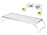 Folding Campfire Grill Portable Stainless Steel Barbeque Cooking Rack Grate Grid V1294-YM0901-3111200229711