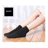 6 Pairs Large Thick Fur THERMAL HEATED SOCKS Warm Winter Work Ski Reversible V563-W8253-BLACK-6PAIRS