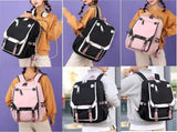Girls Student Bag Outdoor Backpack With USB Charging Port, Pink - Luxury Backpack V1188-MS101-01634-1