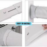 Portable Air Conditioner Window Kit Exhaust Hose Adaptor Pipe & Slide Plate V63-952621