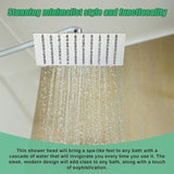 200mm Shower Head Square 304SS Polished Chrome Finish V63-826361